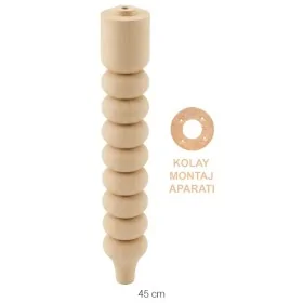 FT12 Torna Ayak (45 cm) Ahşap Boyanabilir Obje